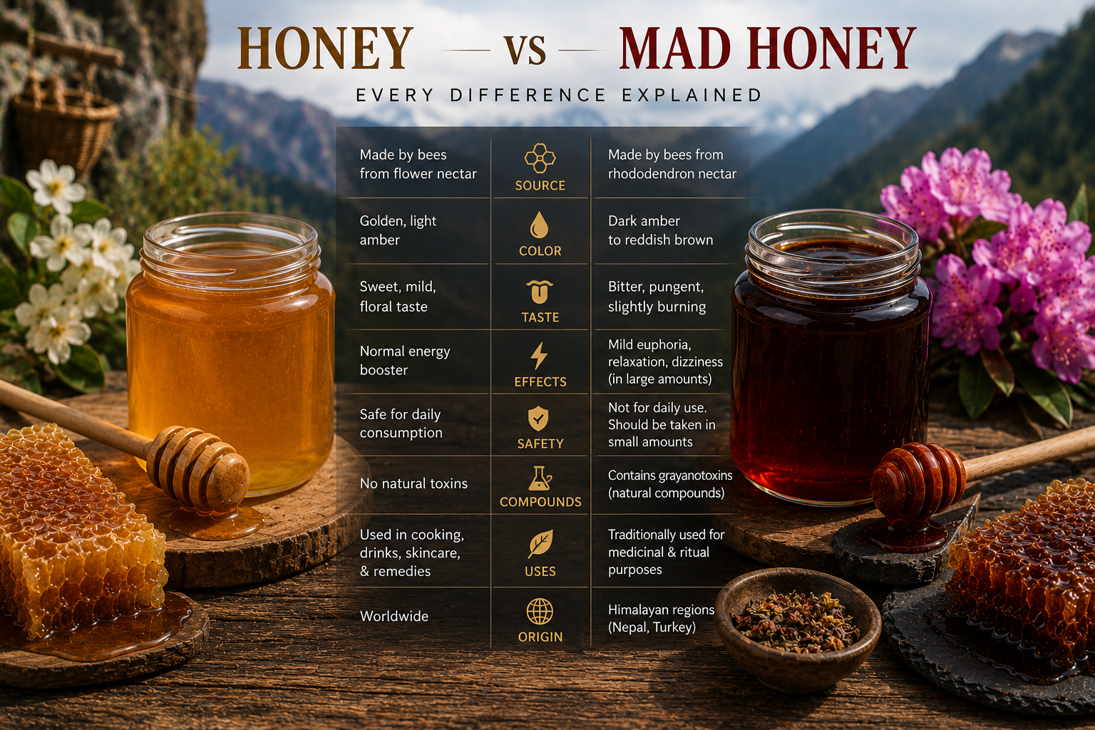 Honey vs Mad Honey: Every Difference Explained